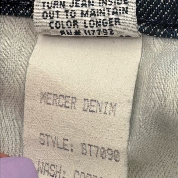 Anlo low rise dark blue Caspian vintage wash bootcut jeans - Picture 3 of 7